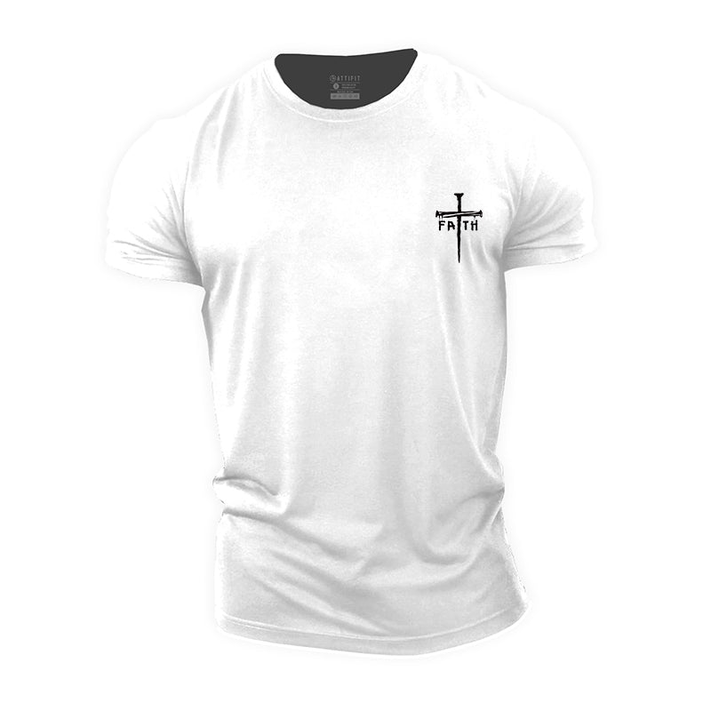 Mini Faith Cross Cotton T-Shirt