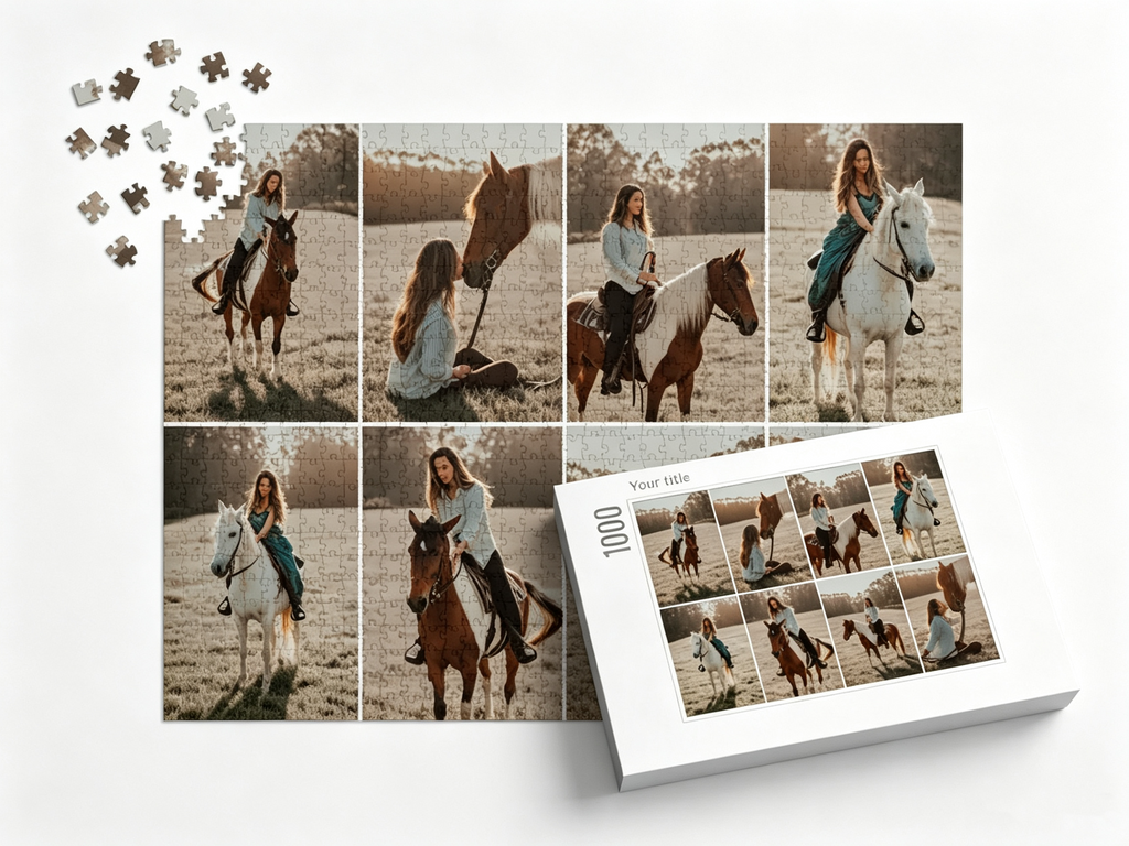 Custom Photo Collage Jigsaw Puzzle (8 Photos, Landscape)