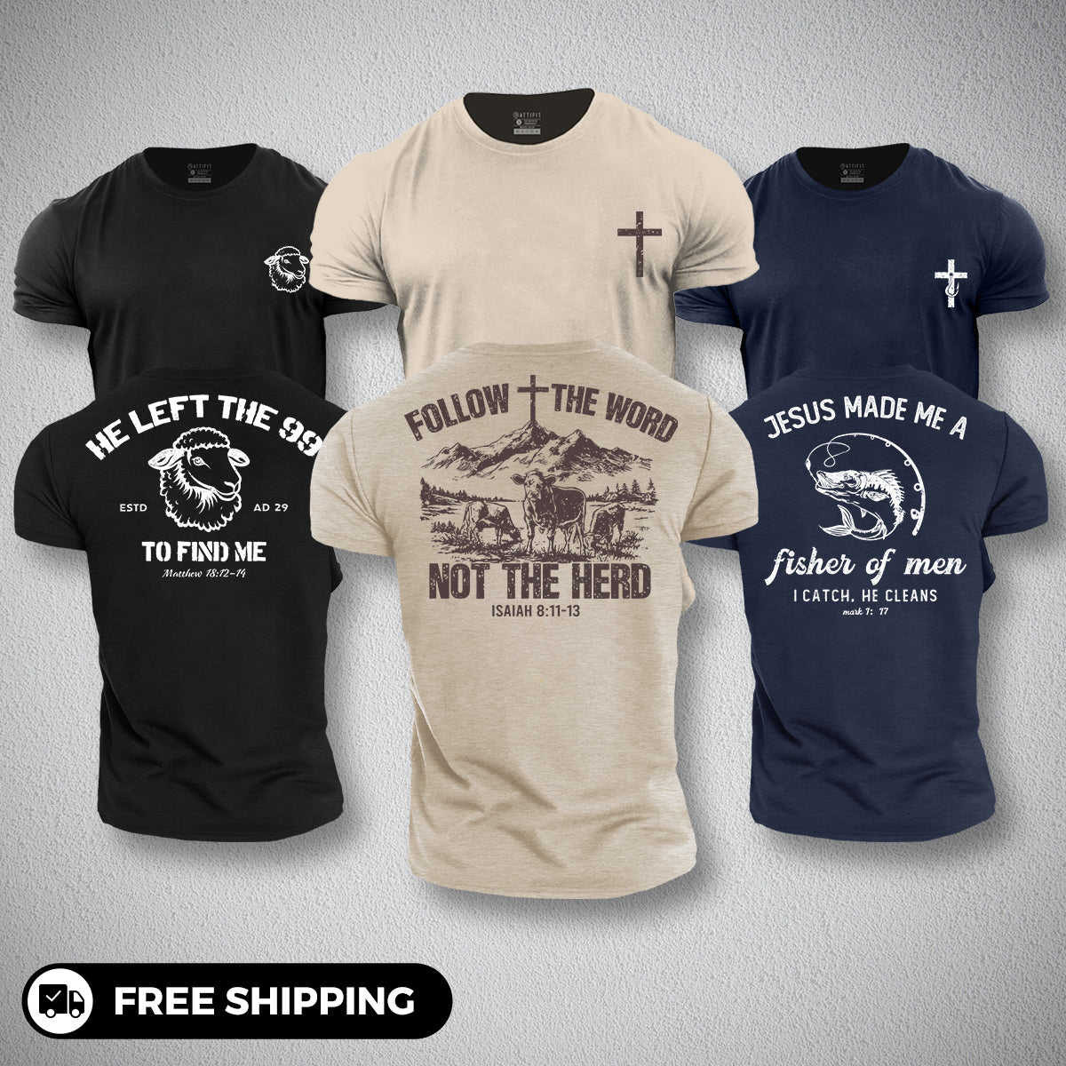 Christian 3-Pack - Cotton T-Shirts