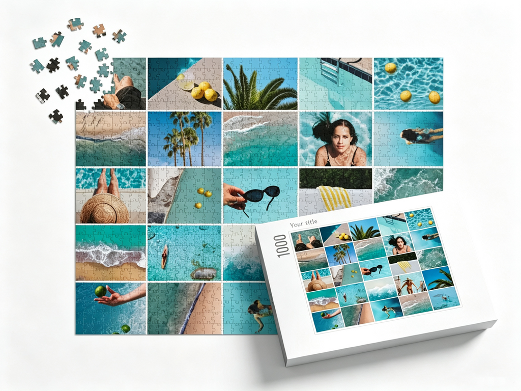 Custom Photo Collage Jigsaw Puzzle (25 Photos, Landscape)