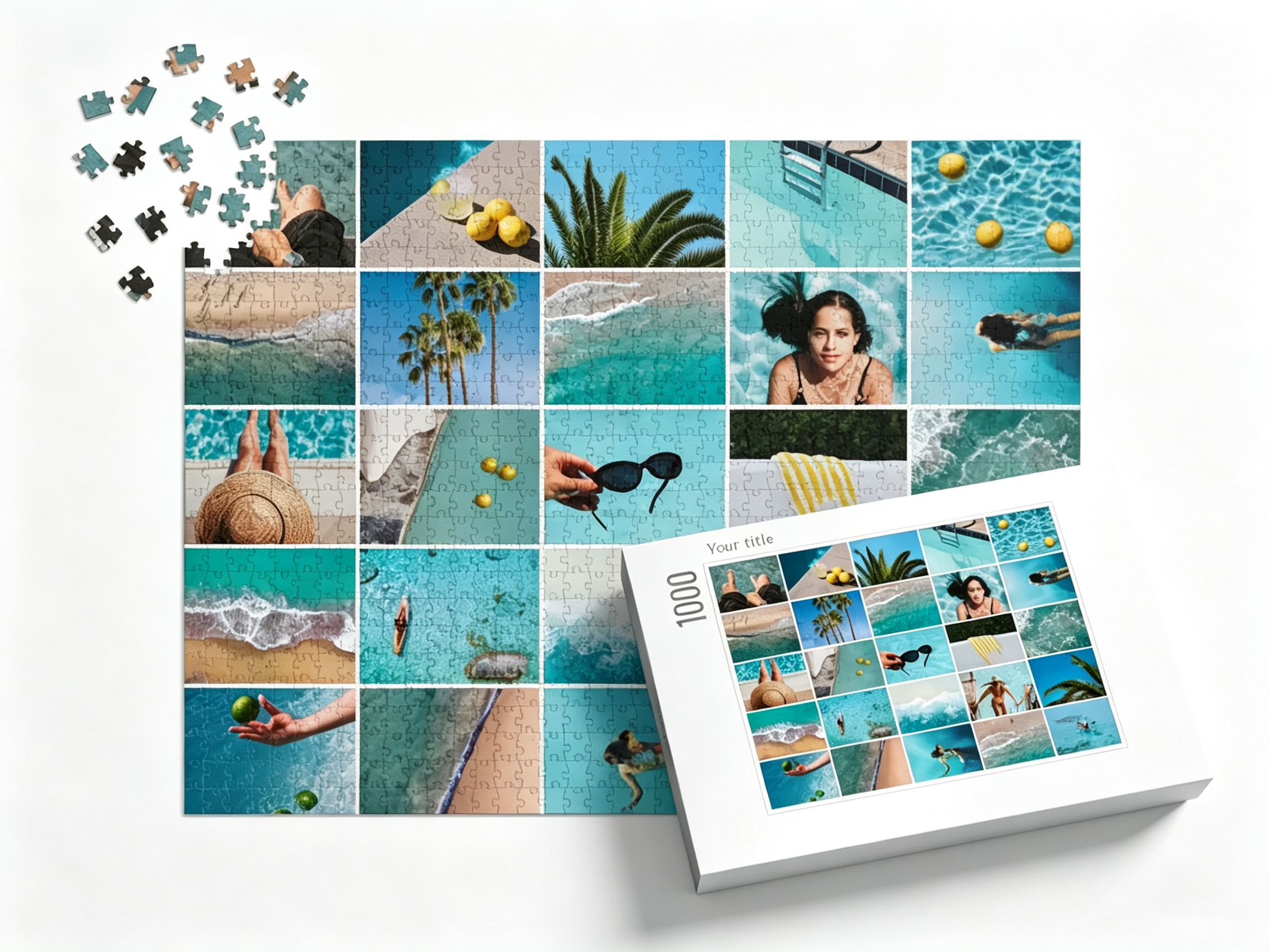 Custom Photo Collage Jigsaw Puzzle (25 Photos, Landscape)