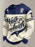 Men's Walk By Faith And Not By Sight Waffle Long Sleeve T-Shirt