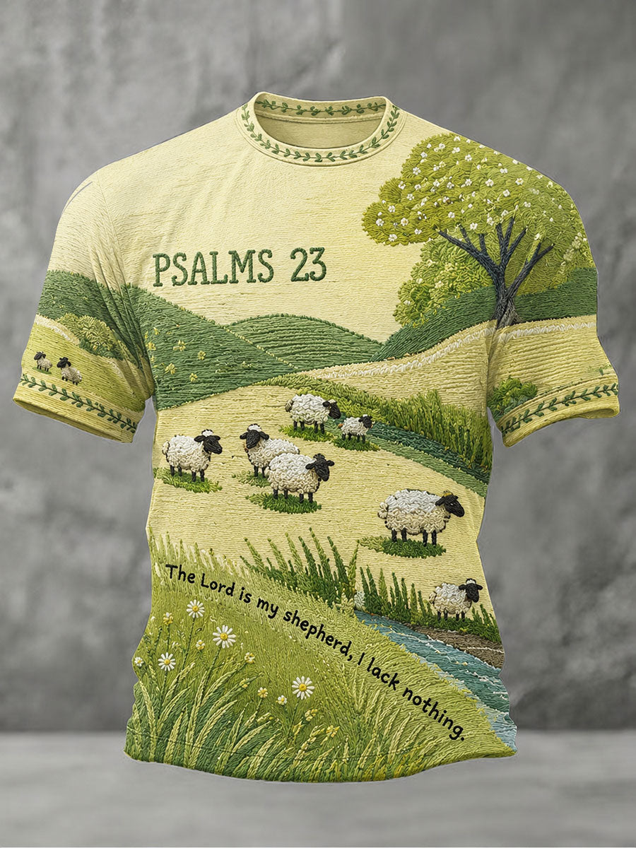 Men's Faith Print Casual T-Shirt