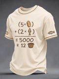 Men's Jesus 2 Fishes 5 Breads 5000 Chosen Against The Current Print Casual Tee