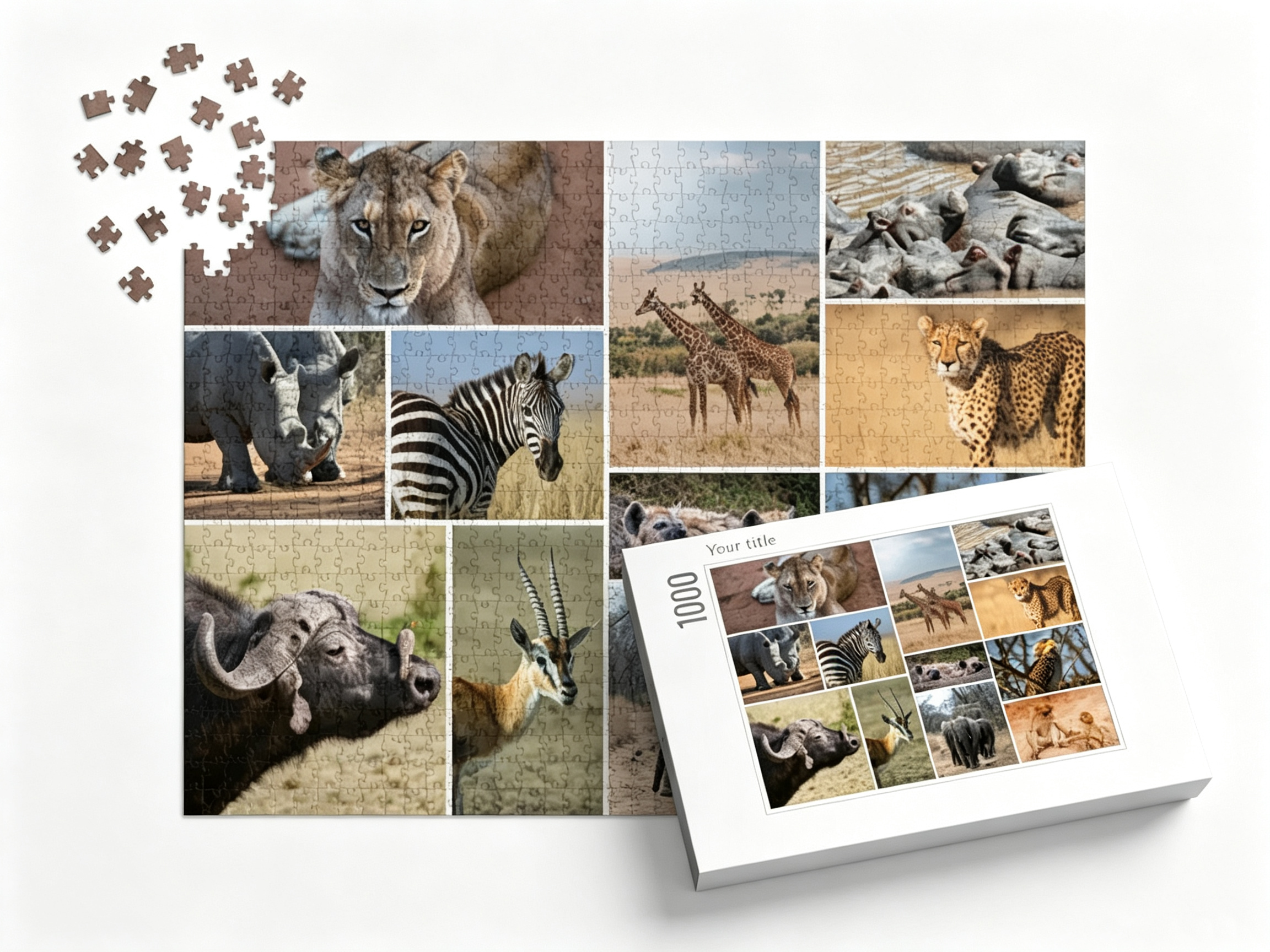 Custom Photo Collage Jigsaw Puzzle (12 Photos, Landscape)