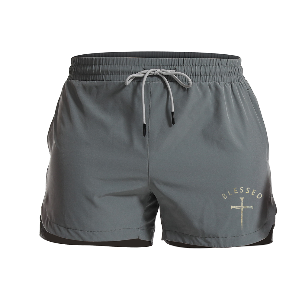 Blessed Cross 5-Inch Quick-Dry Shorts