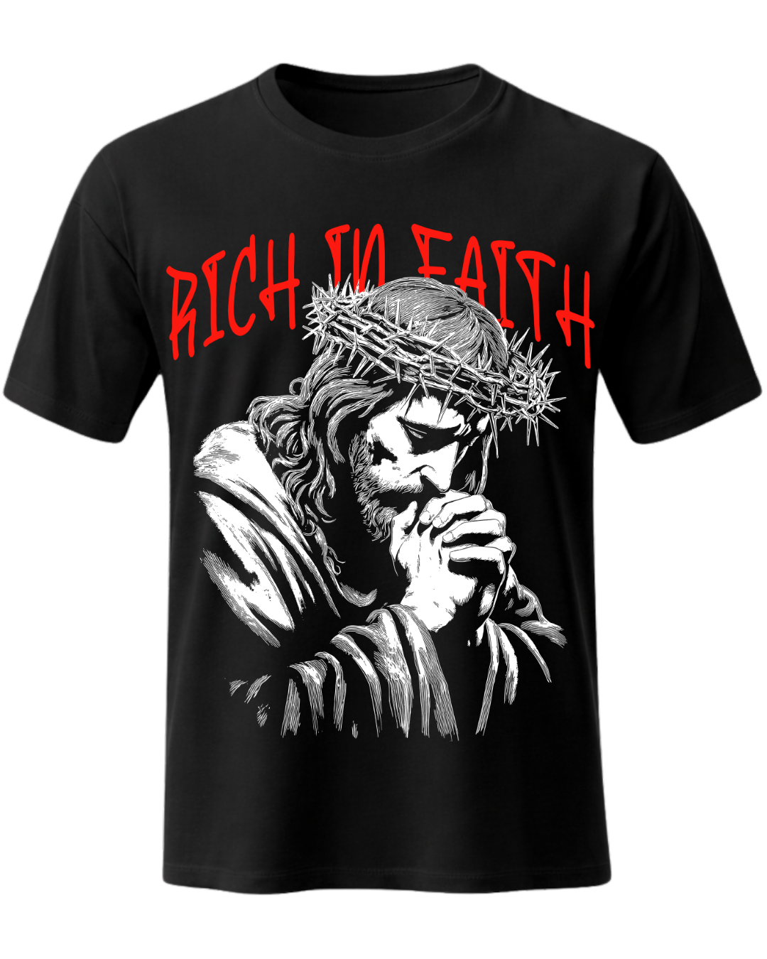 Christian Jesus Praying Graphic T-Shirt Unisex