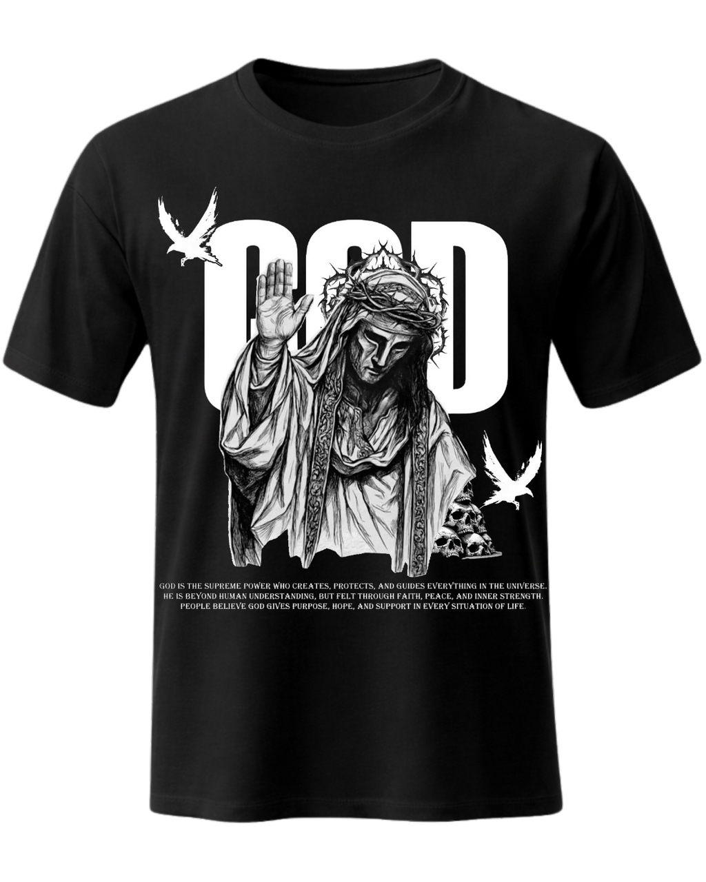 Christian Jesus God Graphic Tee Shirt