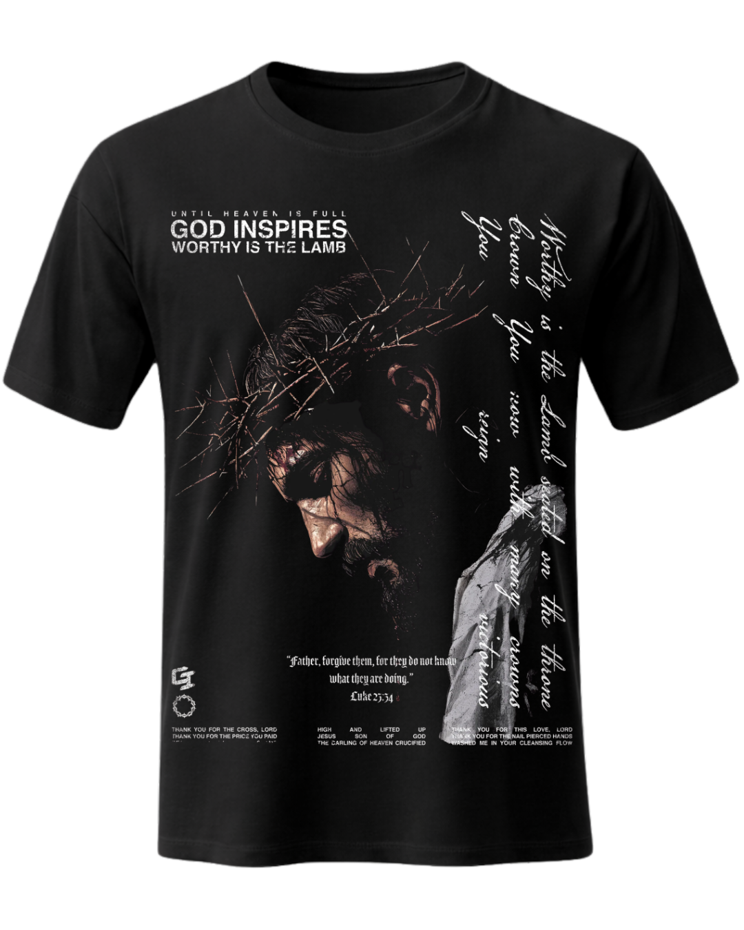 Christian Jesus Crown of Thorns Graphic Tee