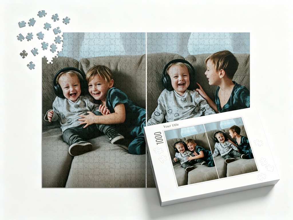 Custom Photo Collage Jigsaw Puzzle (2 Photos, Landscape)