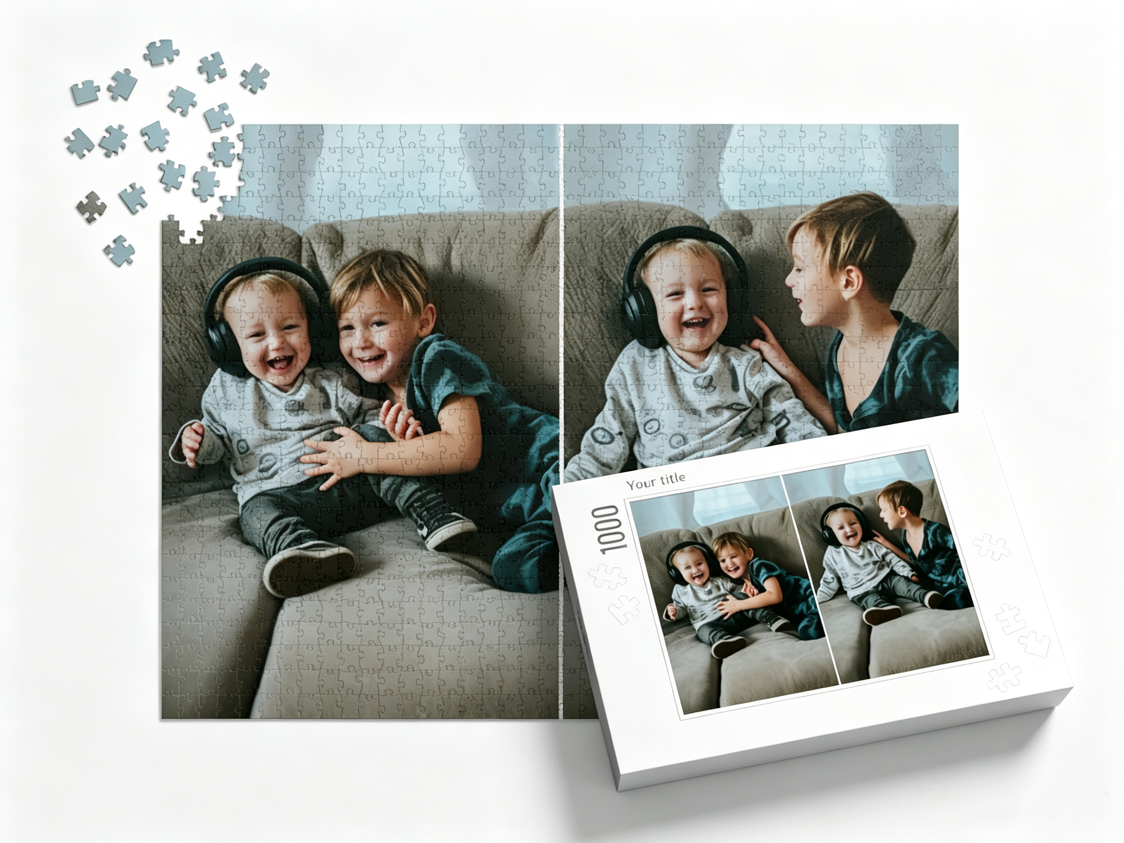 Custom Photo Collage Jigsaw Puzzle (2 Photos, Landscape)