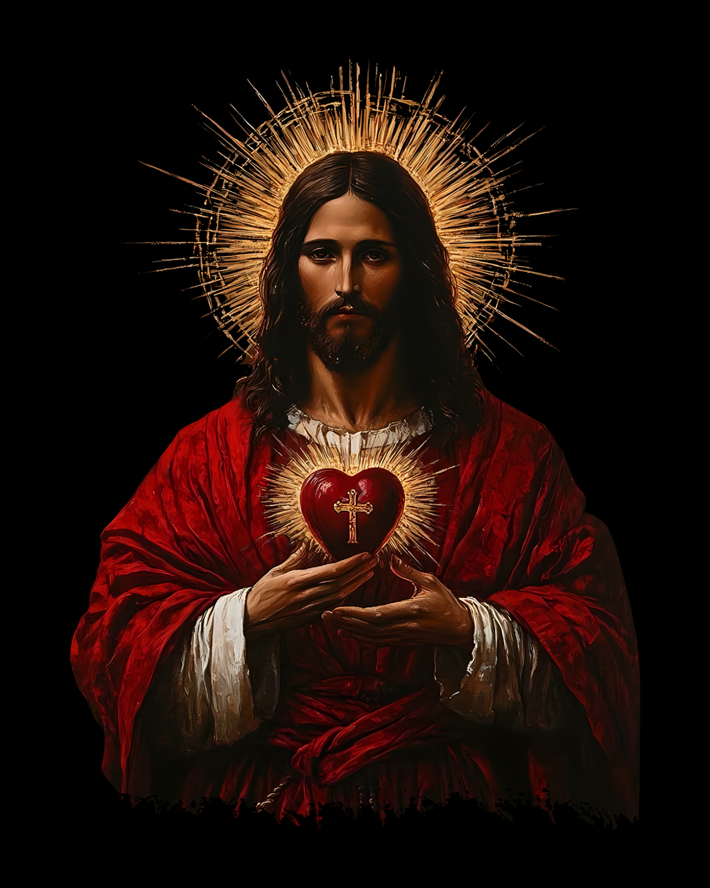 Jesus Sacred Heart Vintage Tee