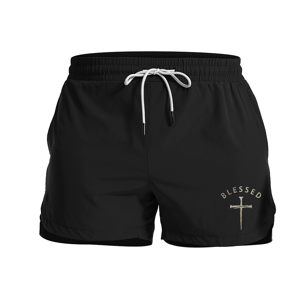 Blessed Cross 5-Inch Quick-Dry Shorts