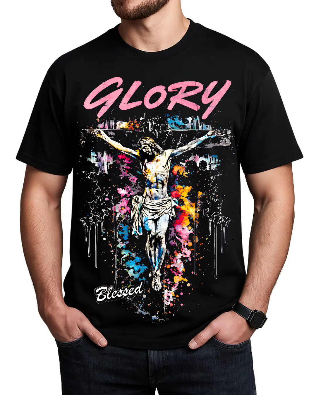 Christian Jesus Christ Glory Blessed Graphic Tee