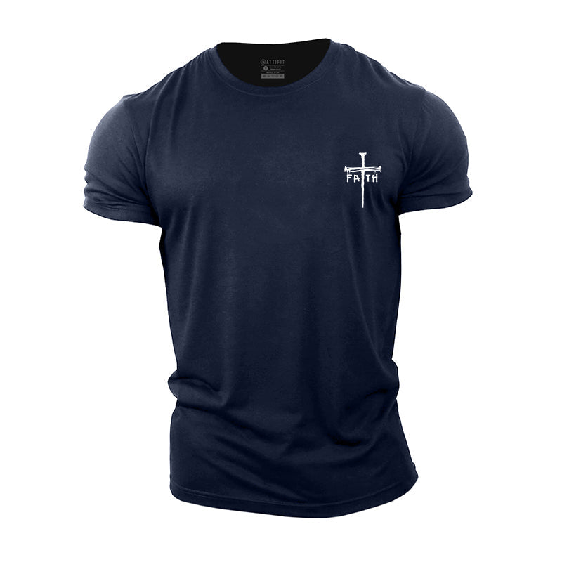 Mini Faith Cross Cotton T-Shirt