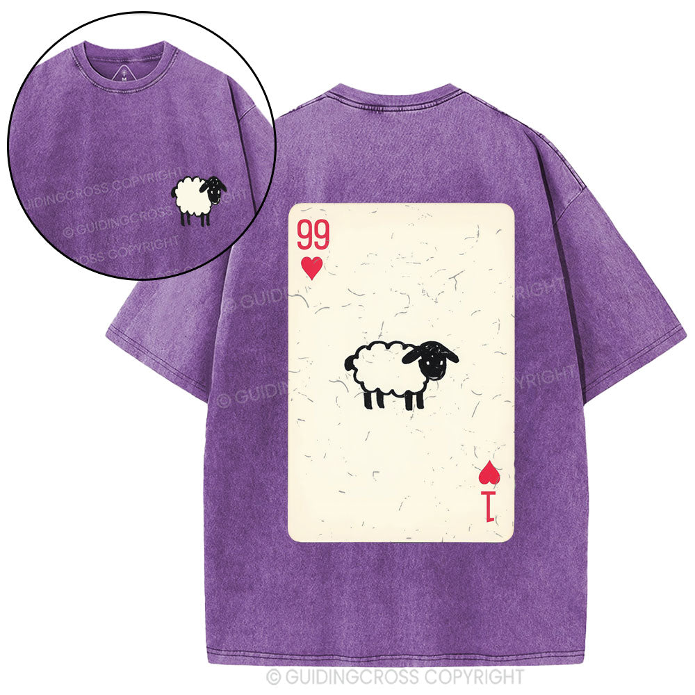 He Left The 99 To Rescue Me Christian Washed T-Shirt