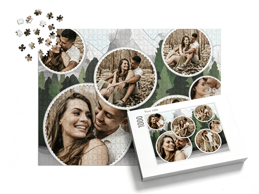 Mountains Custom Photo Collage Jigsaw Puzzle (6 Photos, Landscape)