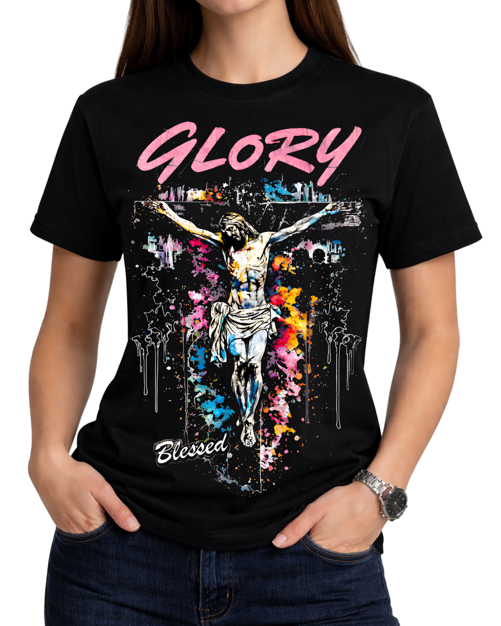 Christian Jesus Christ Glory Blessed Graphic Tee
