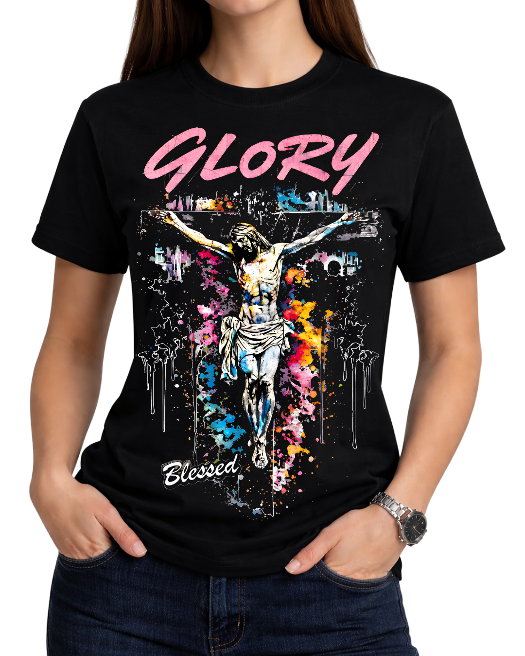 Christian Jesus Christ Glory Blessed Graphic Tee