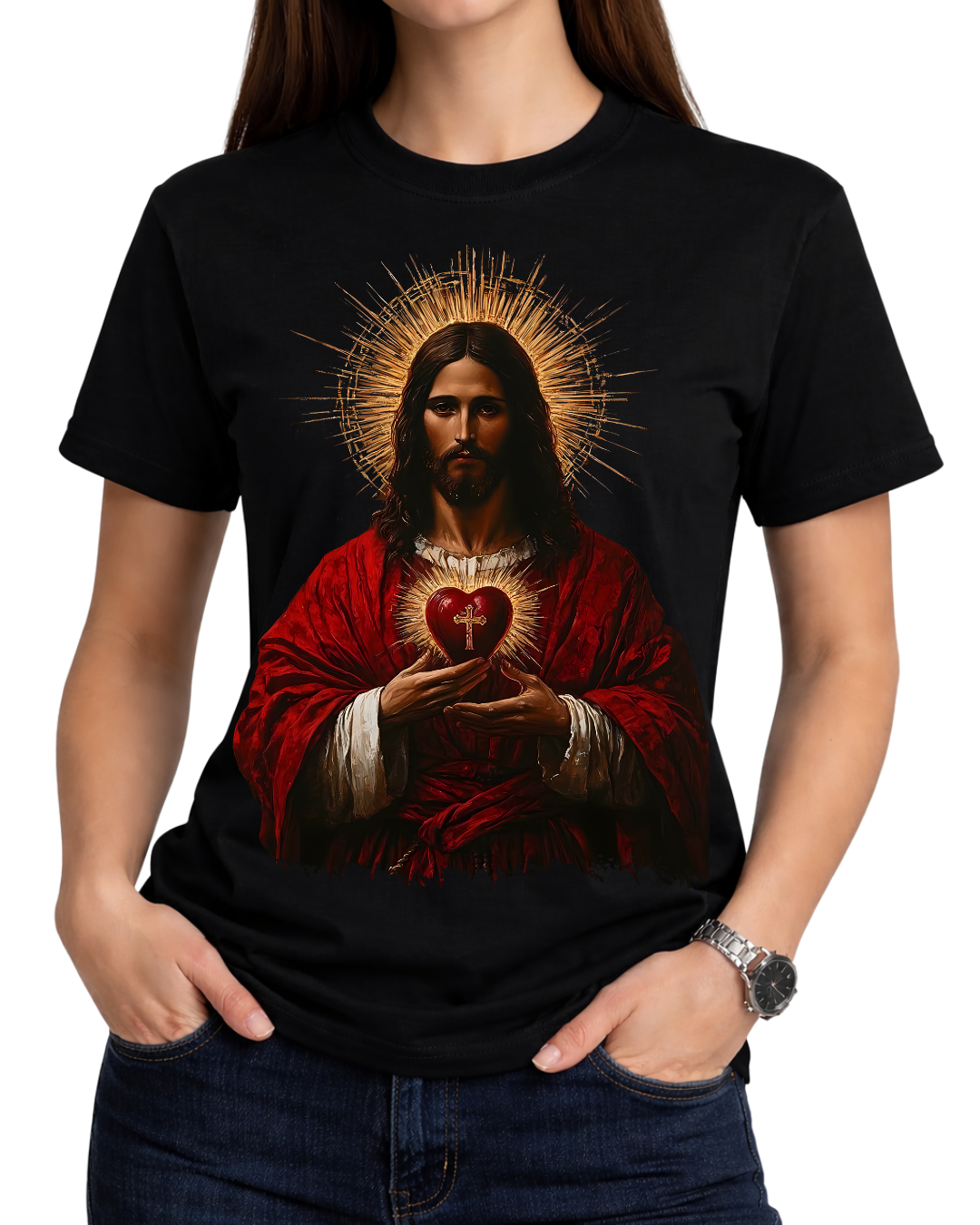 Jesus Sacred Heart Vintage Tee