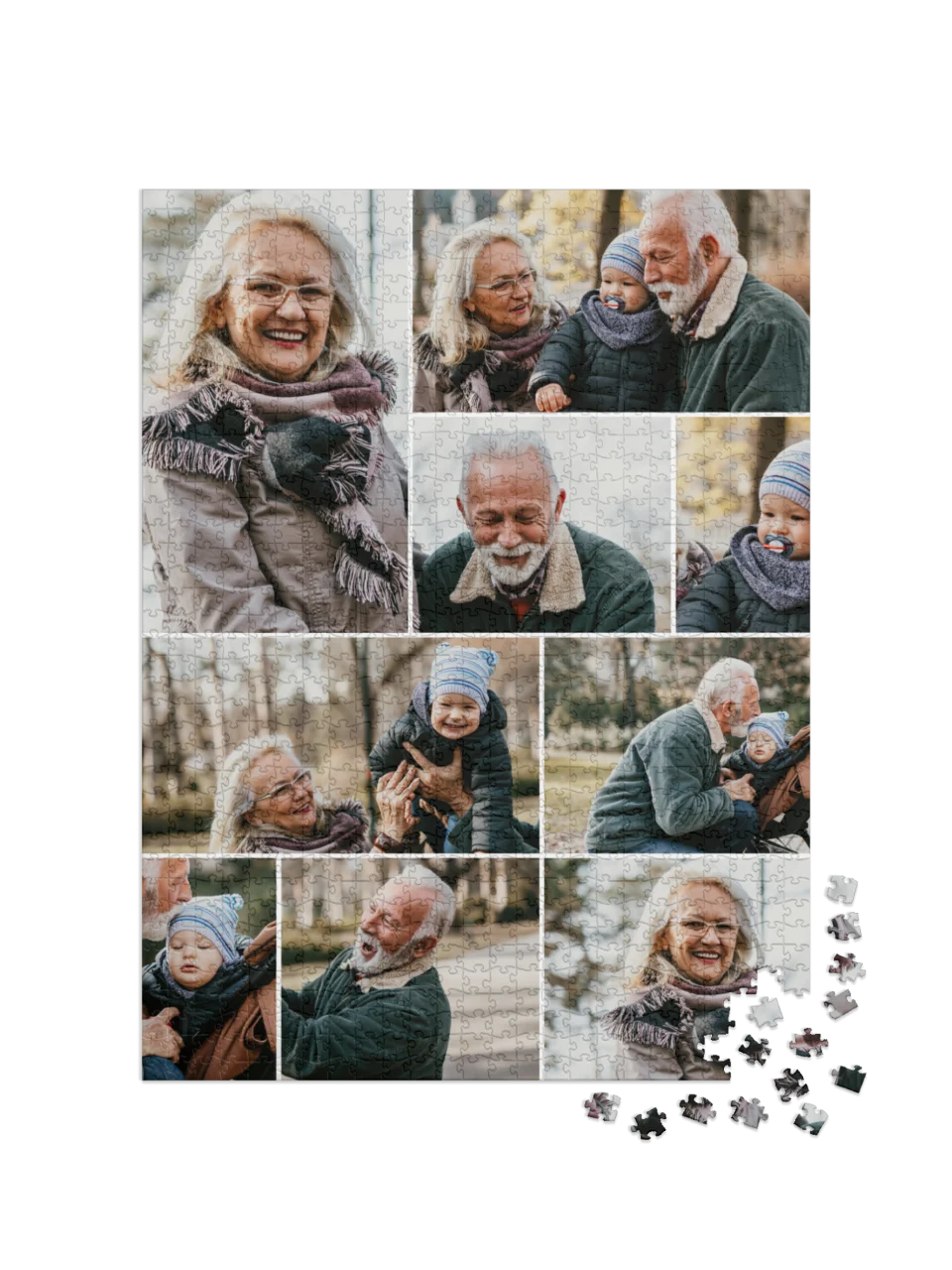 Custom Photo Collage Jigsaw Puzzle (9 Photos, Portrait)