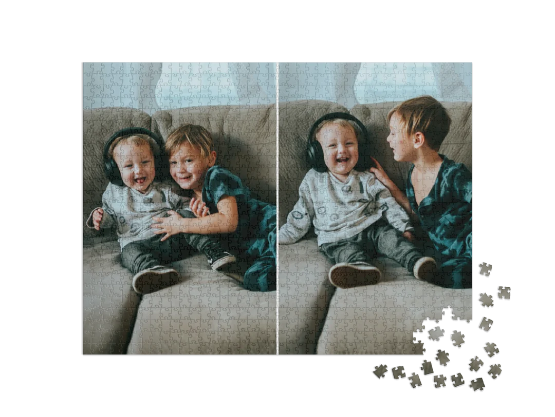 Custom Photo Collage Jigsaw Puzzle (2 Photos, Landscape)
