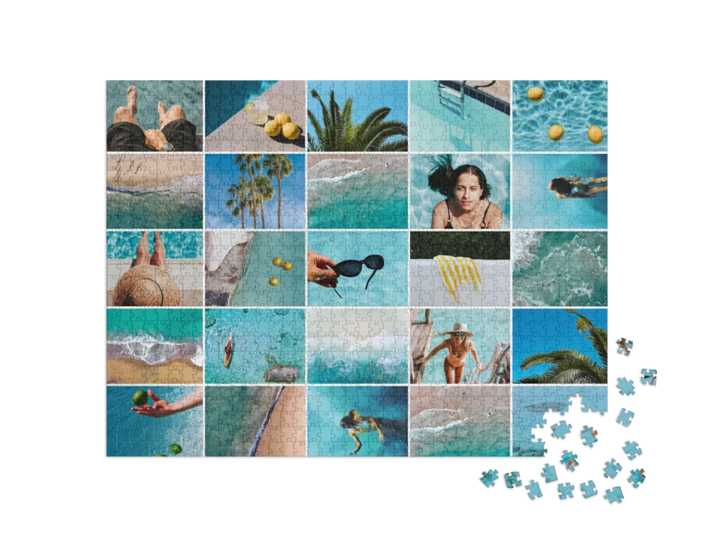 Custom Photo Collage Jigsaw Puzzle (25 Photos, Landscape)