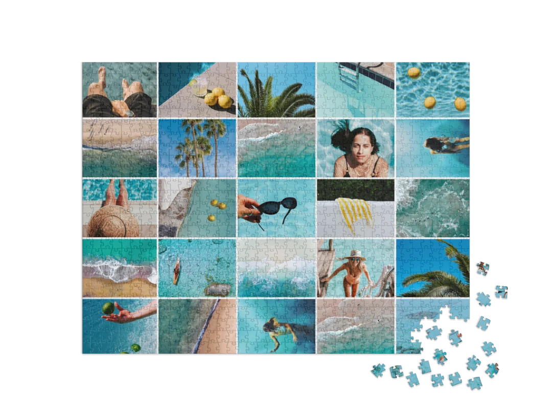 Custom Photo Collage Jigsaw Puzzle (25 Photos, Landscape)