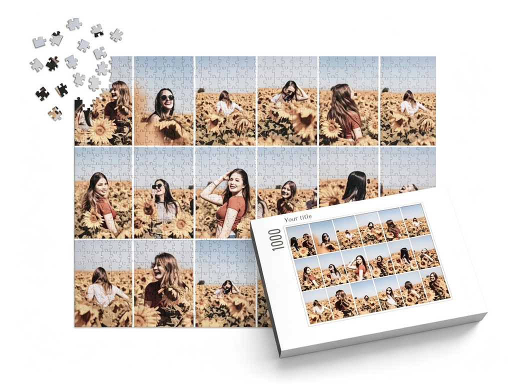 Custom Photo Collage Jigsaw Puzzle (18 Photos, Landscape)