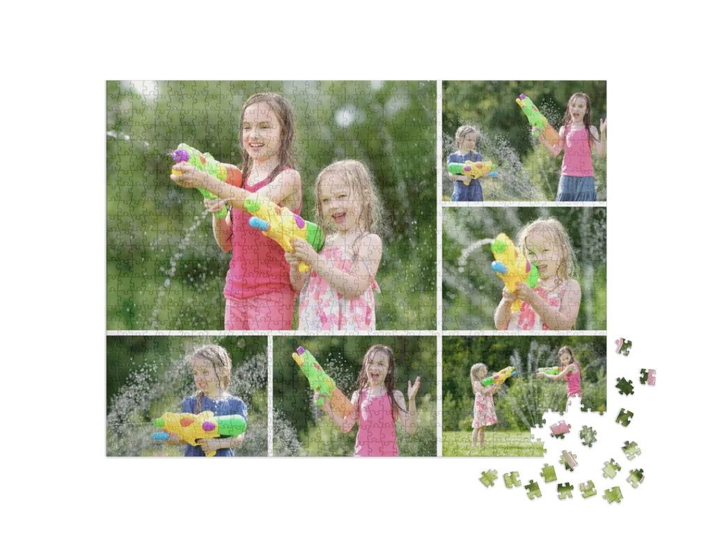 Custom Photo Collage Jigsaw Puzzle Horizontal Photos (6 Photos, Landscape)