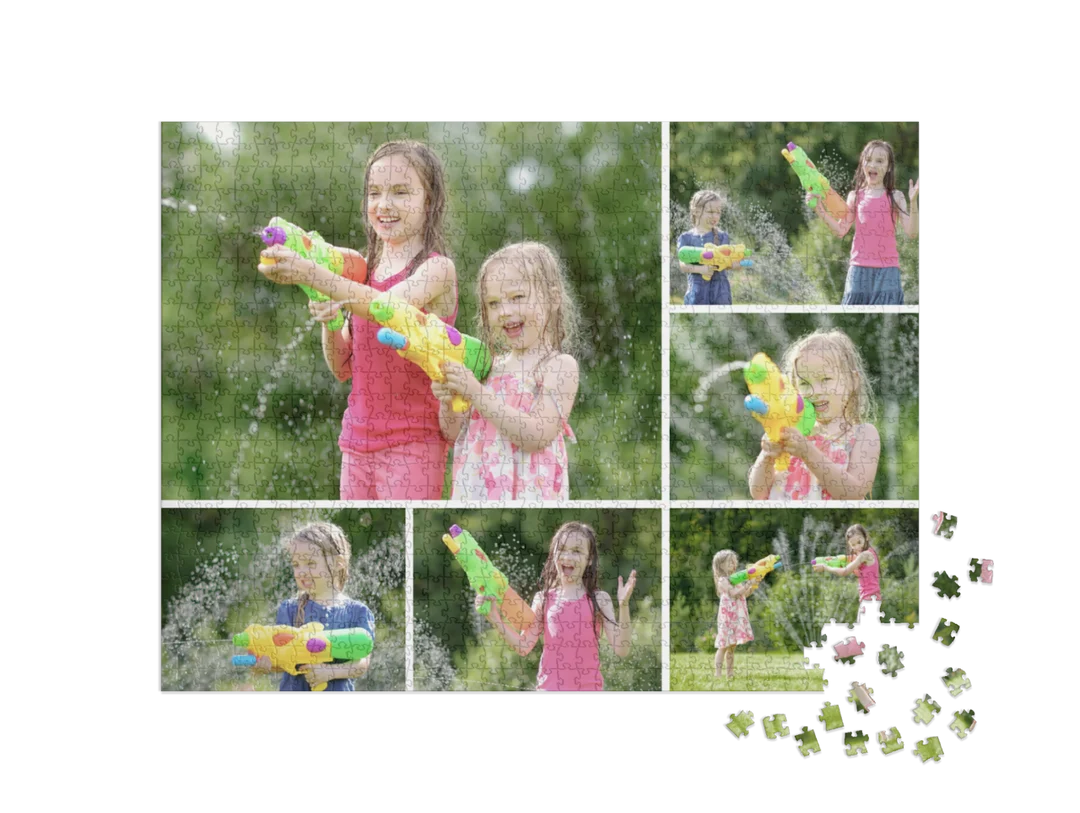 Custom Photo Collage Jigsaw Puzzle Horizontal Photos (6 Photos, Landscape)