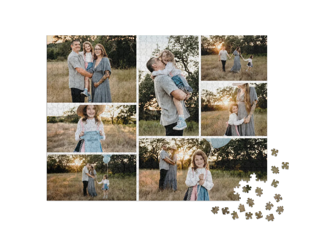 Custom Photo Collage Jigsaw Puzzle (7 Photos, Landscape)