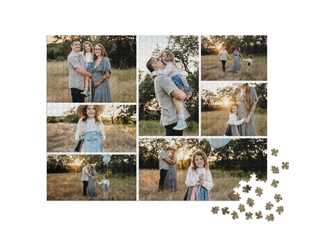 Custom Photo Collage Jigsaw Puzzle (7 Photos, Landscape)
