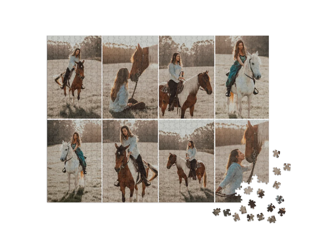 Custom Photo Collage Jigsaw Puzzle (8 Photos, Landscape)