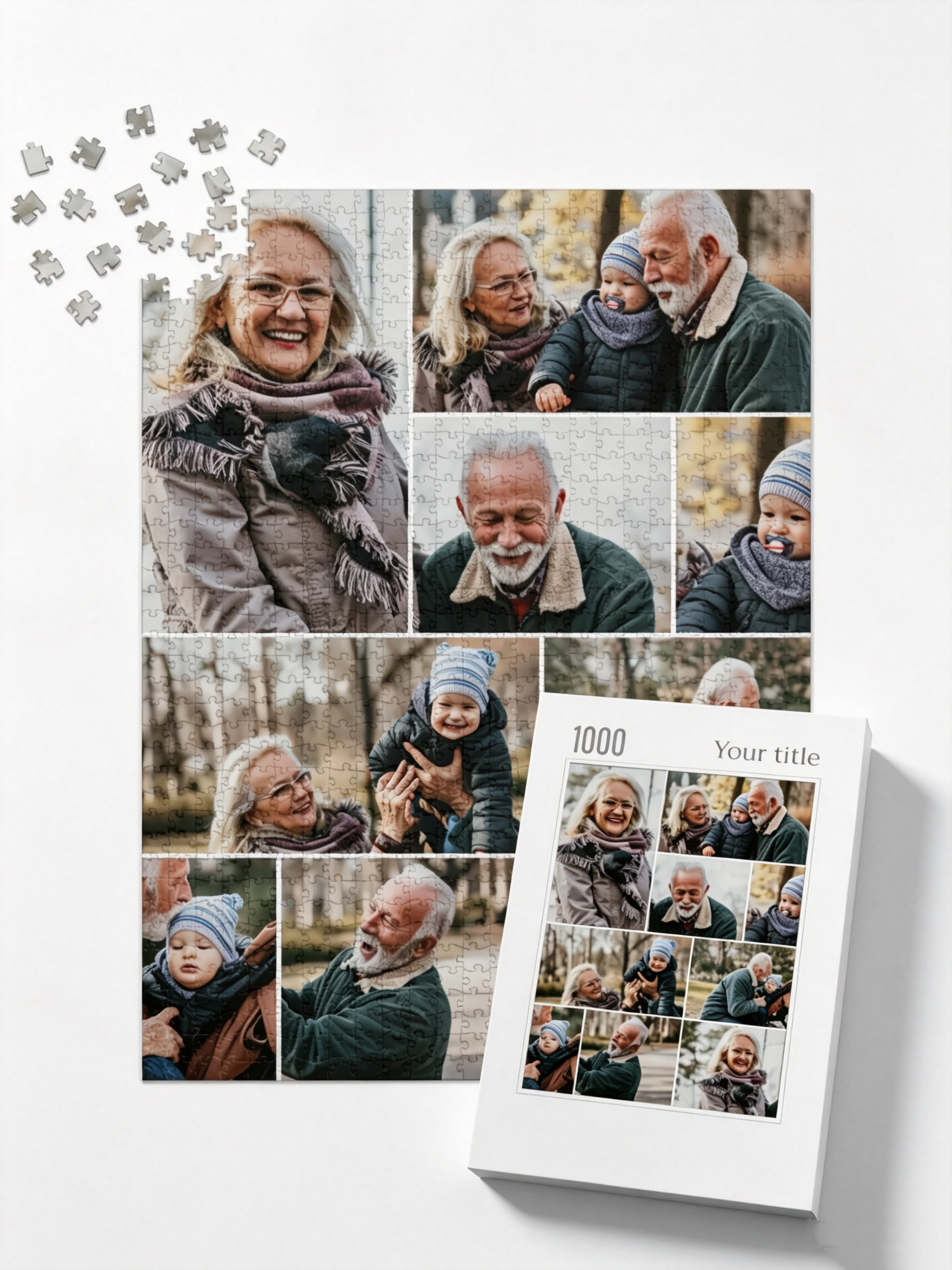 Custom Photo Collage Jigsaw Puzzle (9 Photos, Portrait)