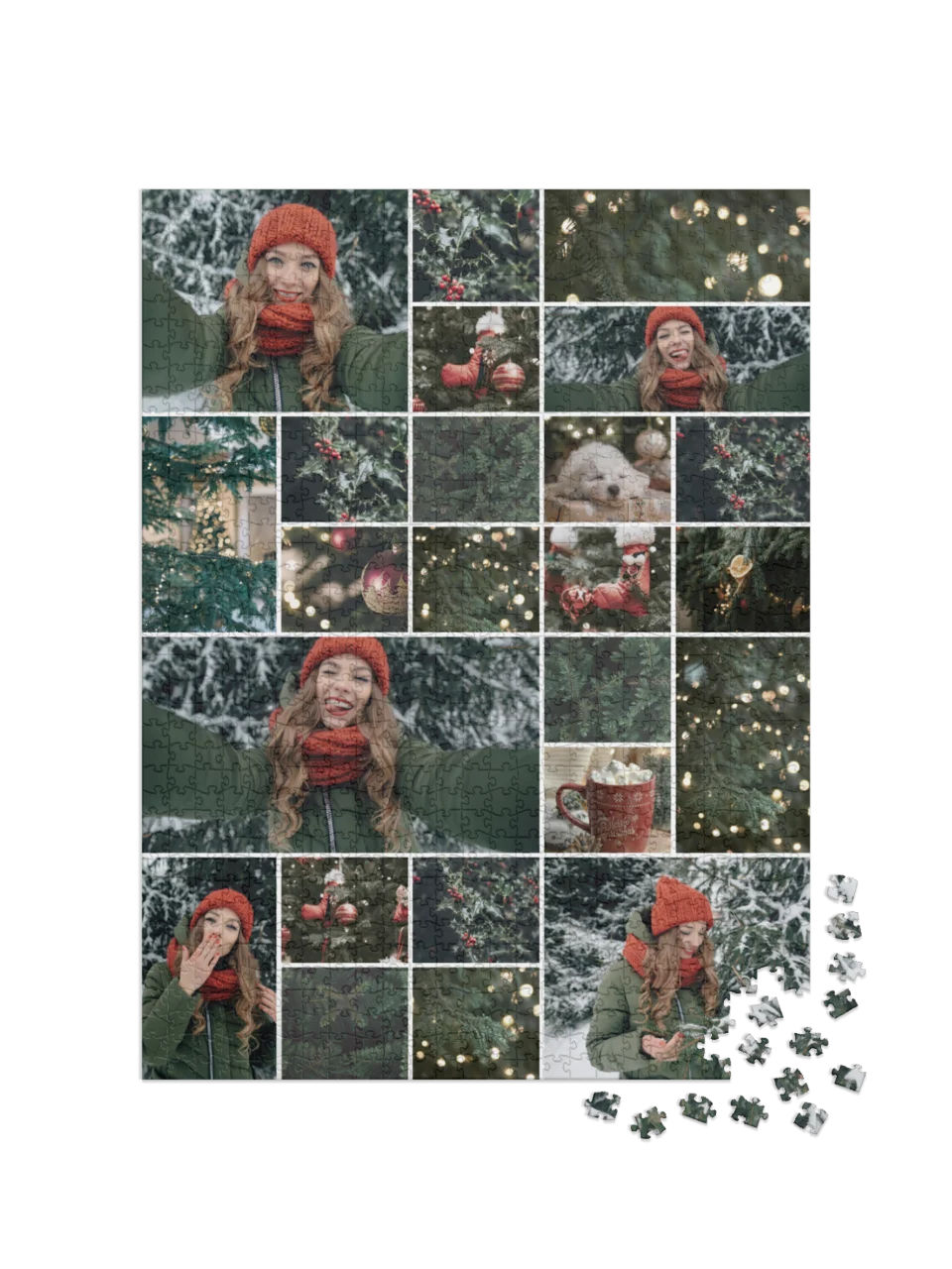 Custom Photo Collage Jigsaw Puzzle (24 Photos, Portrait)