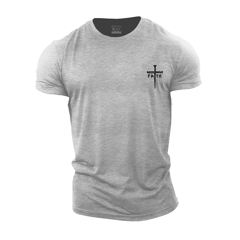 Mini Faith Cross Cotton T-Shirt