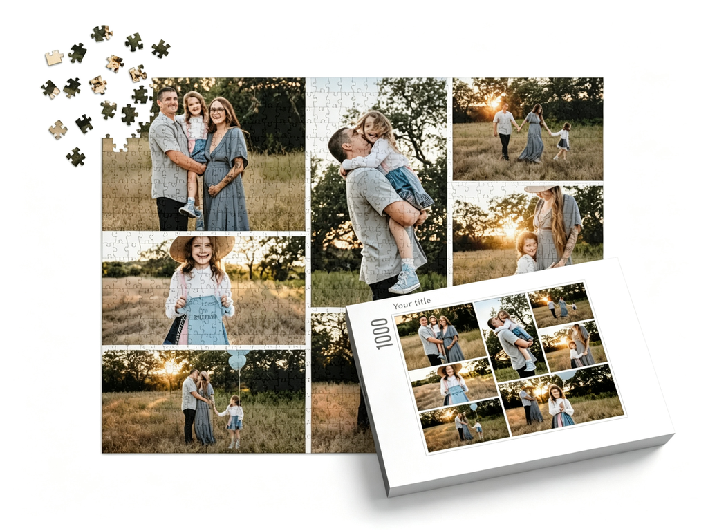 Custom Photo Collage Jigsaw Puzzle (7 Photos, Landscape)