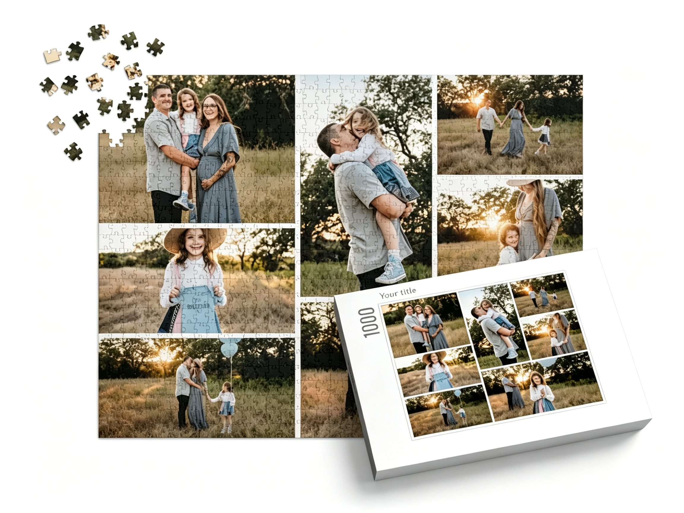 Custom Photo Collage Jigsaw Puzzle (7 Photos, Landscape)