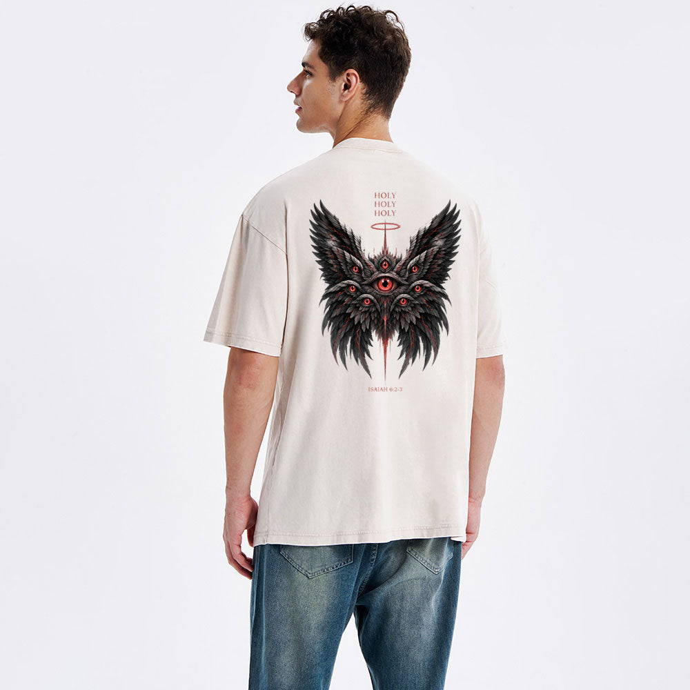 Be Not Afraid Seraphim Christian Washed T-Shirt