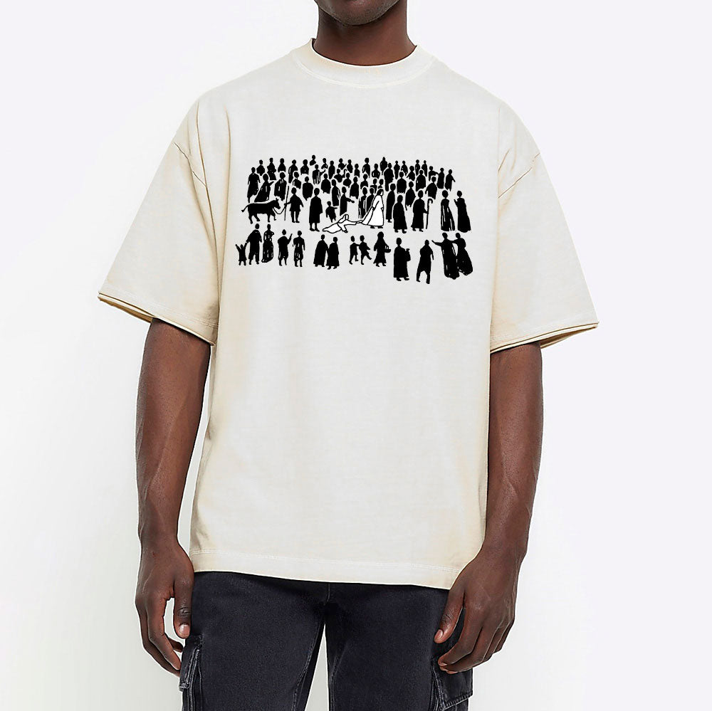 By His Wounds Christian Washed T-Shirt
