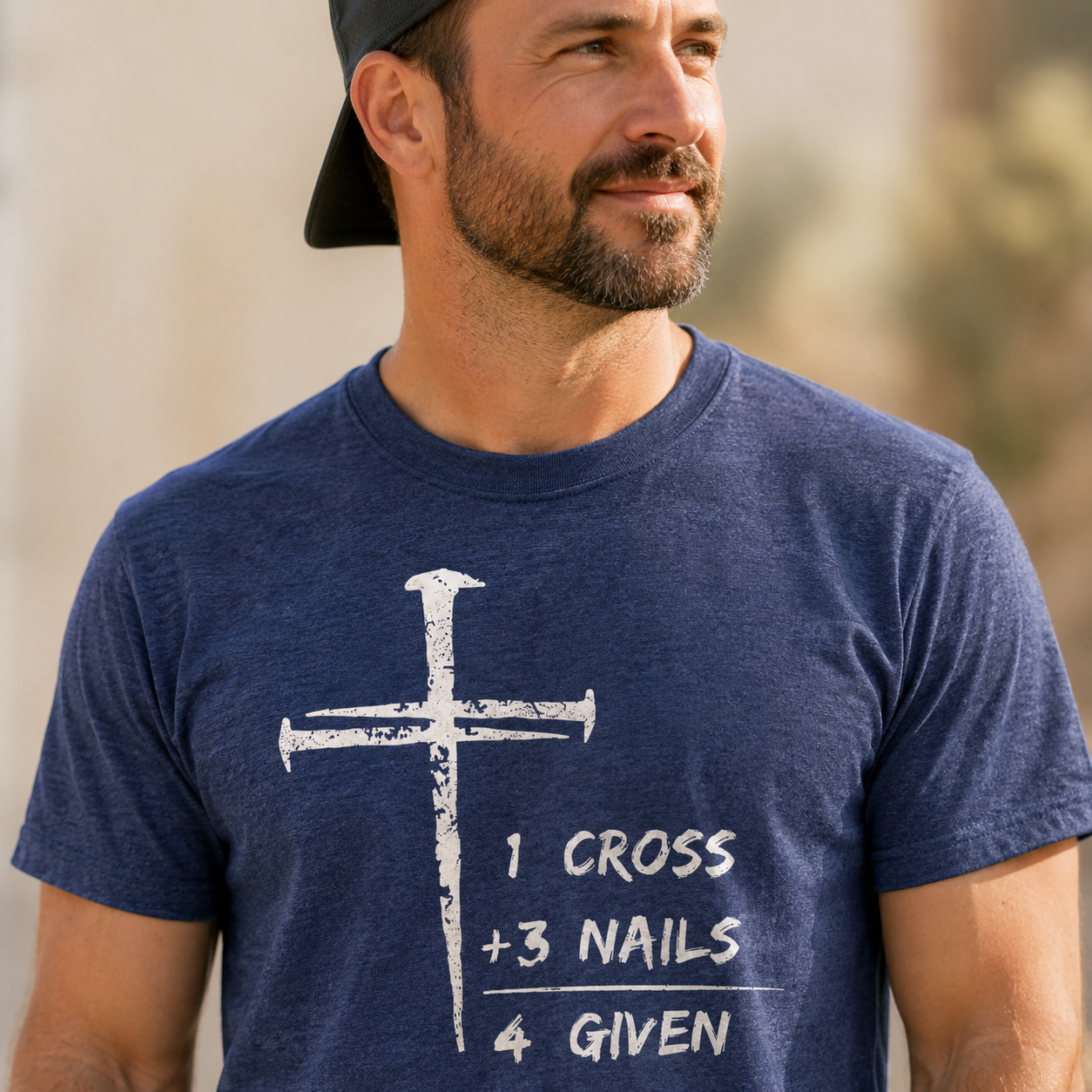 1 Cross Three Nails Forgiven T-Shirt - Men's
