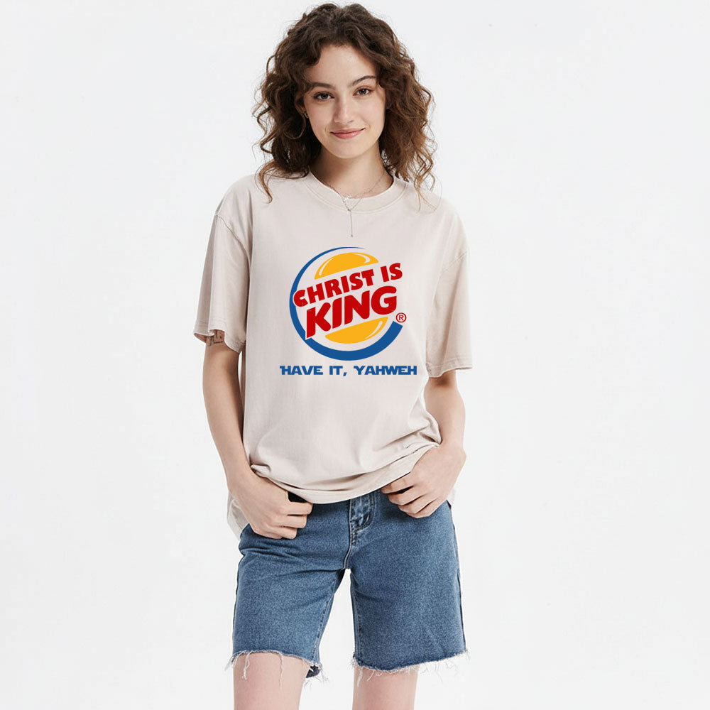 Christ Is King Christian Washed T-Shirt