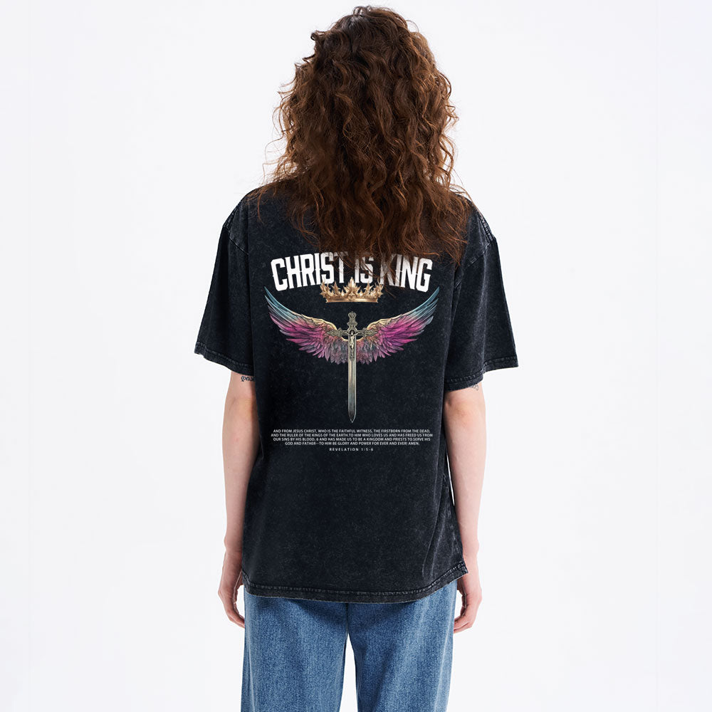 Christ Is King Christian Washed T-Shirt