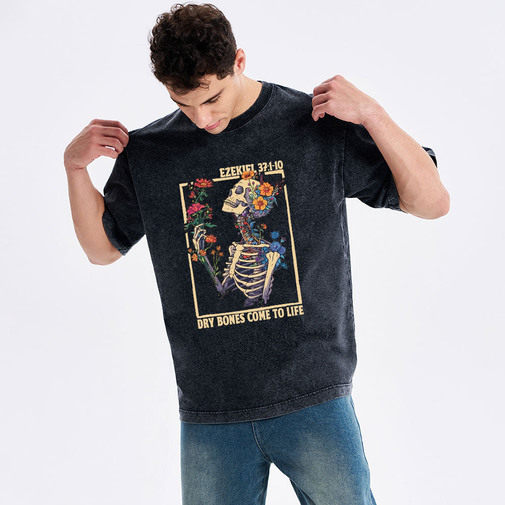 Dry Bones Come To Life Christian Washed T-Shirt