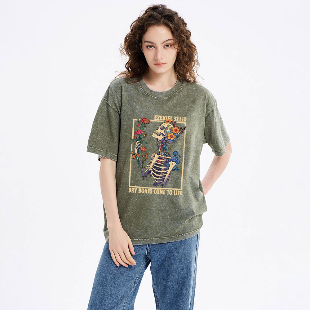 Dry Bones Come To Life Christian Washed T-Shirt