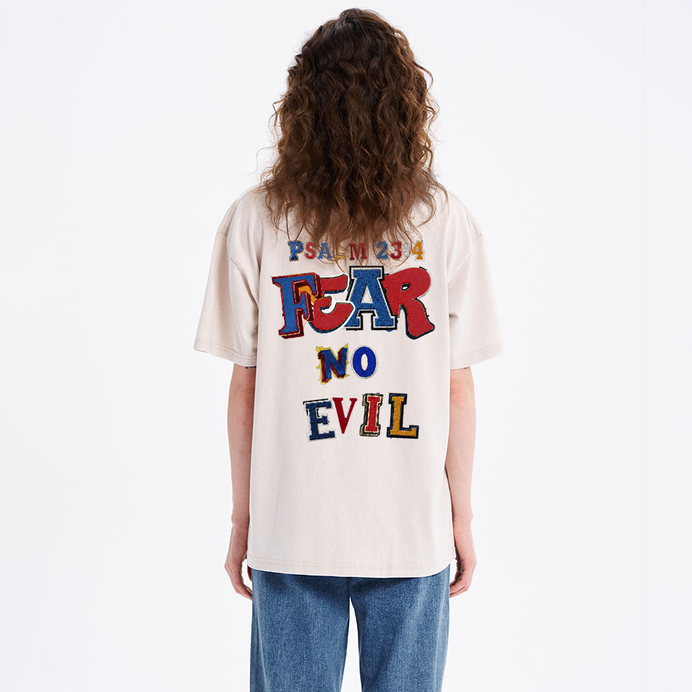 Fear No Evil Christian Washed T-Shirt