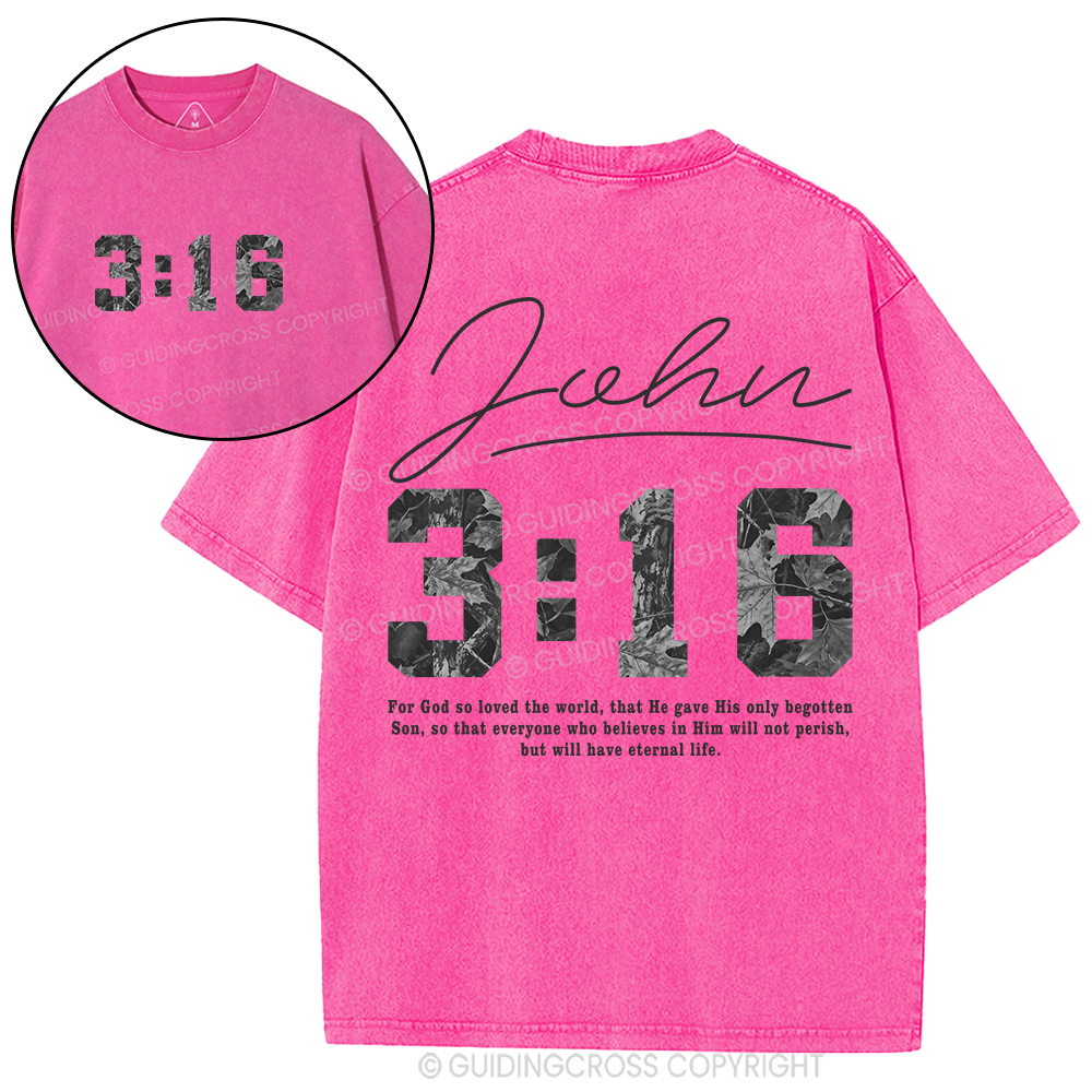 For God So Loved The World Camo Christian Washed T-Shirt
