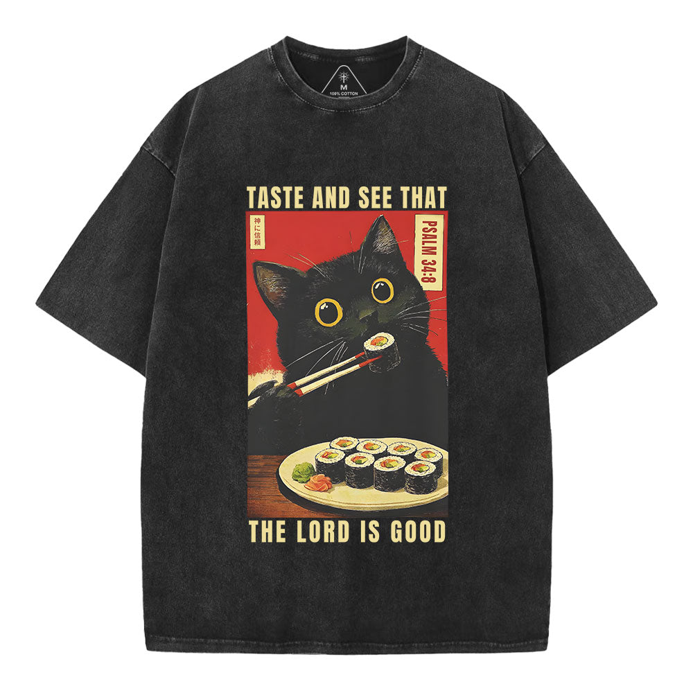 The Lord Is Good Christian Washed T-Shirt