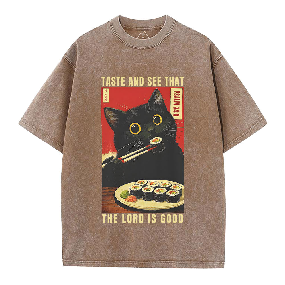 The Lord Is Good Christian Washed T-Shirt